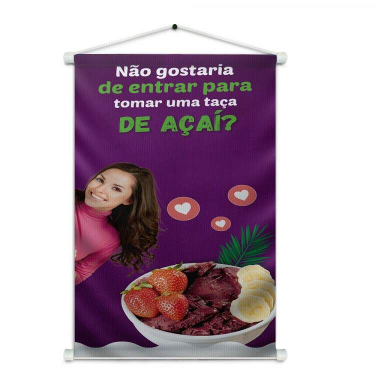 Banner Impresso em Lona No Gostaria de Entrar Para Tomar uma Taa de Aa?