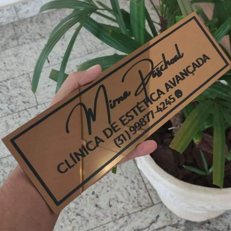 Placa de Identificao Consultrio Sinalizao De Porta Personalizada