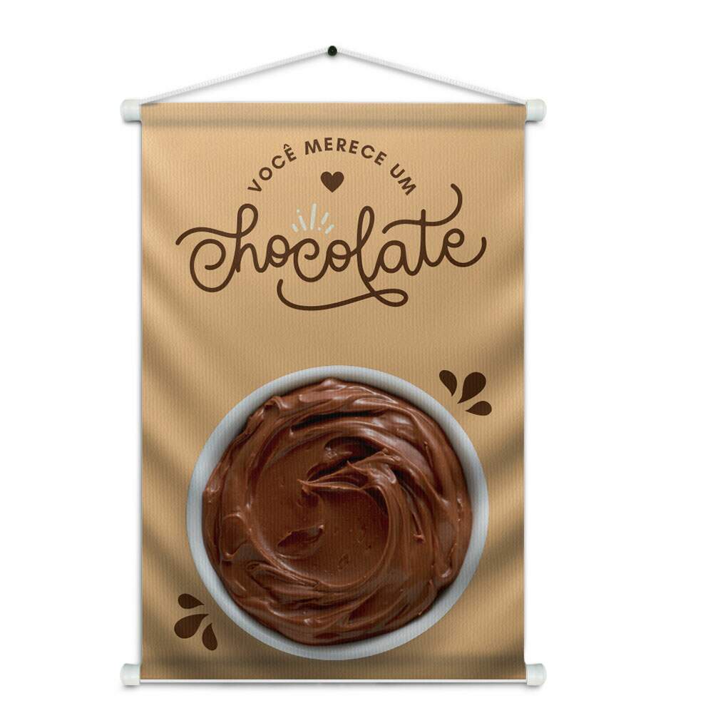 Banner Impresso em Lona Voc Merece um Chocolate