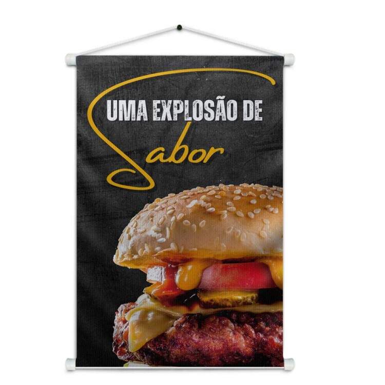 Banner Impresso em Lona Uma Exploso de Sabor