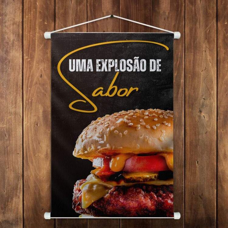 Banner Impresso em Lona Uma Exploso de Sabor