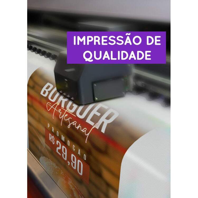 Banner Impresso em Lona Burguer Artesanal