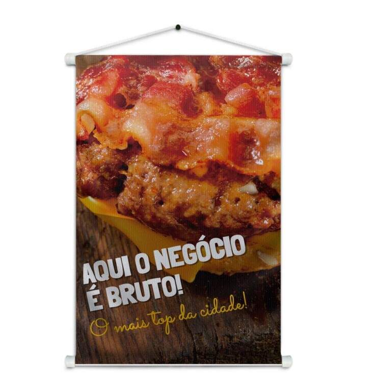 Banner Impresso em Lona Aqui O Negcio  Bruto