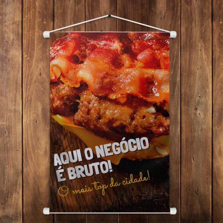 Banner Impresso em Lona Aqui O Negcio  Bruto