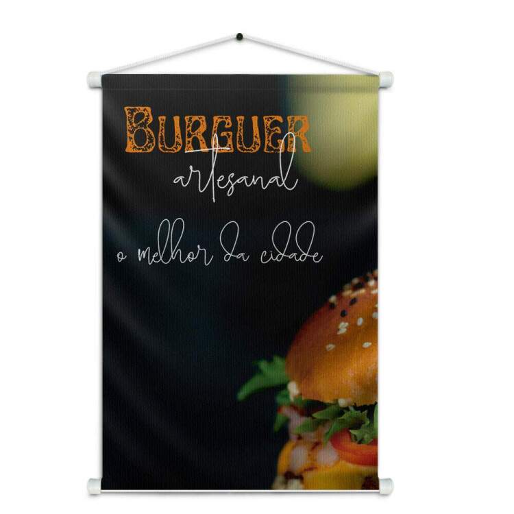 Banner Impresso em Lona Burguer Artesanal