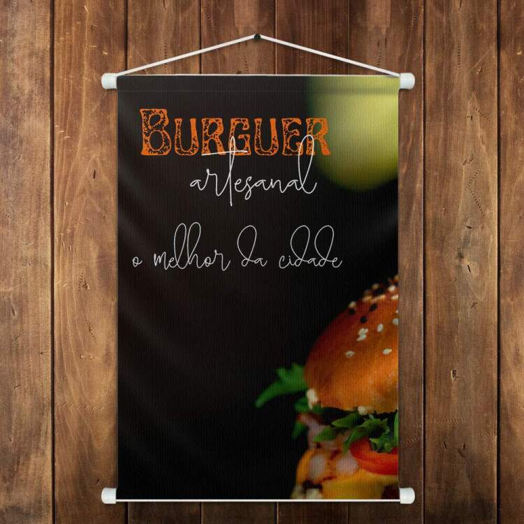Banner Impresso em Lona Burguer Artesanal