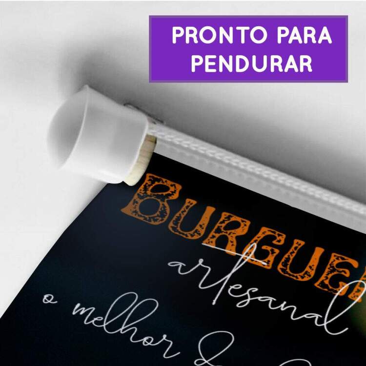 Banner Impresso em Lona Burguer Artesanal