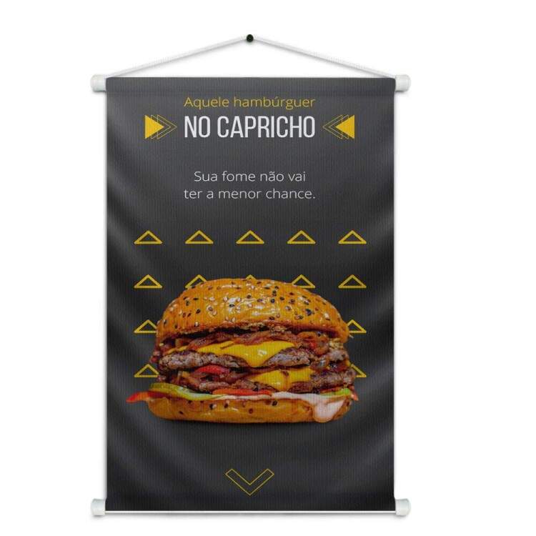 Banner Impresso em Lona Hamburguer no Capricho