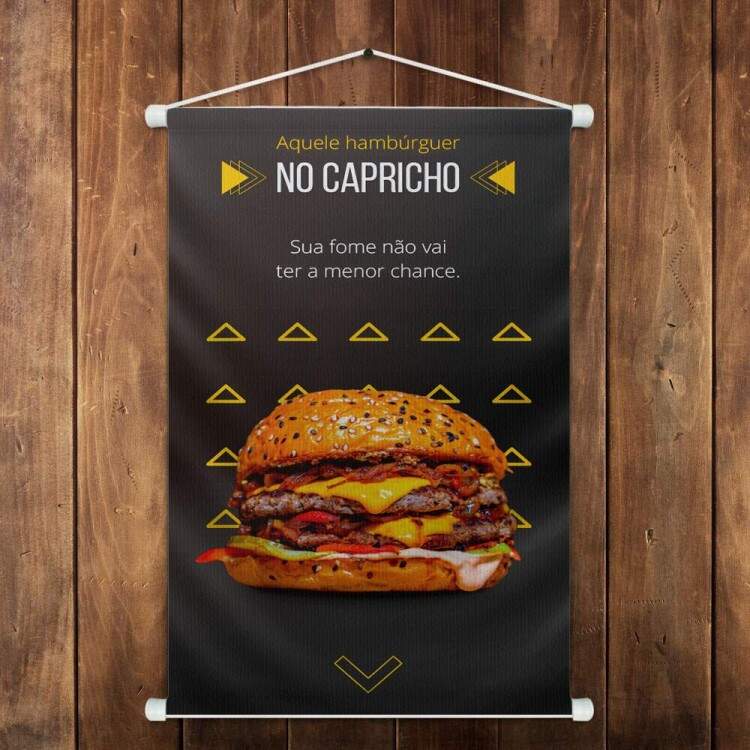 Banner Impresso em Lona Hamburguer no Capricho
