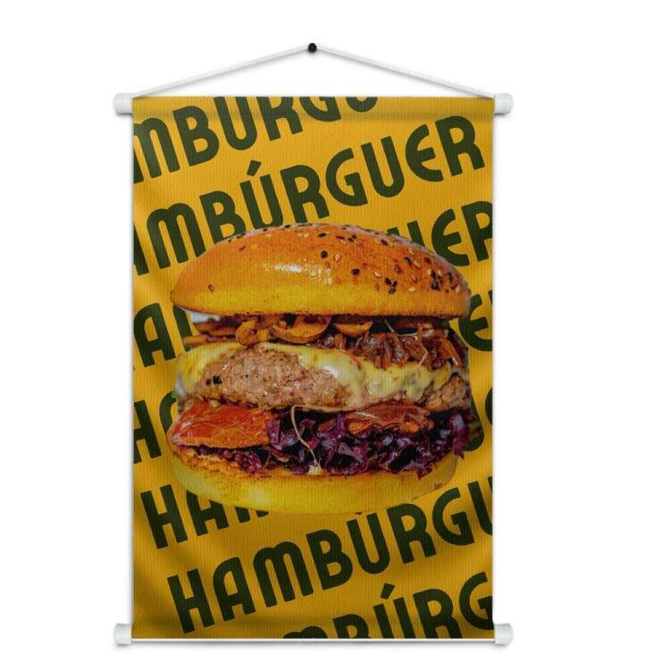 Banner Impresso em Lona Hamburguer