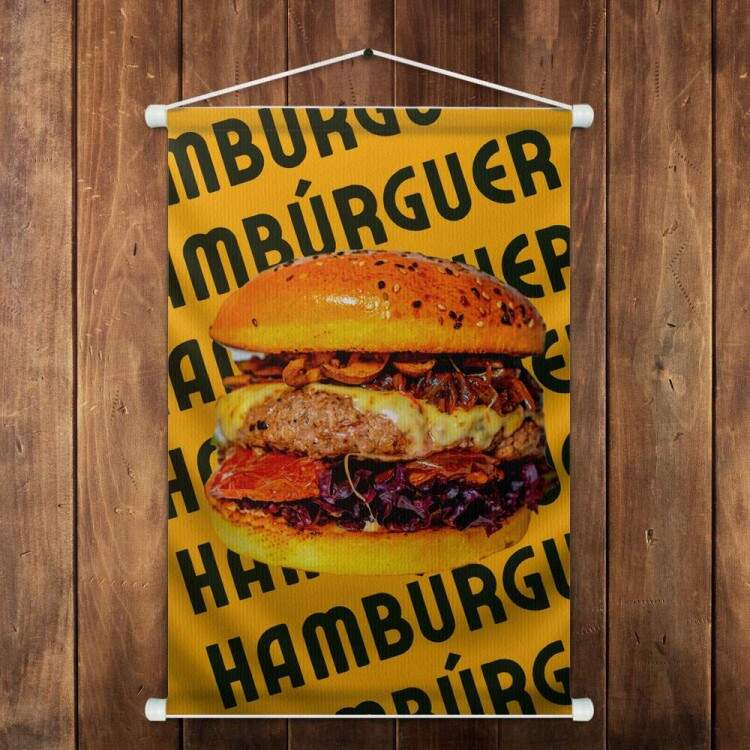 Banner Impresso em Lona Hamburguer