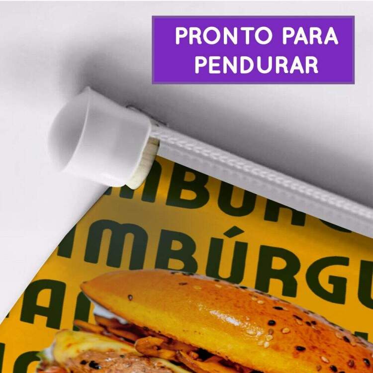 Banner Impresso em Lona Hamburguer