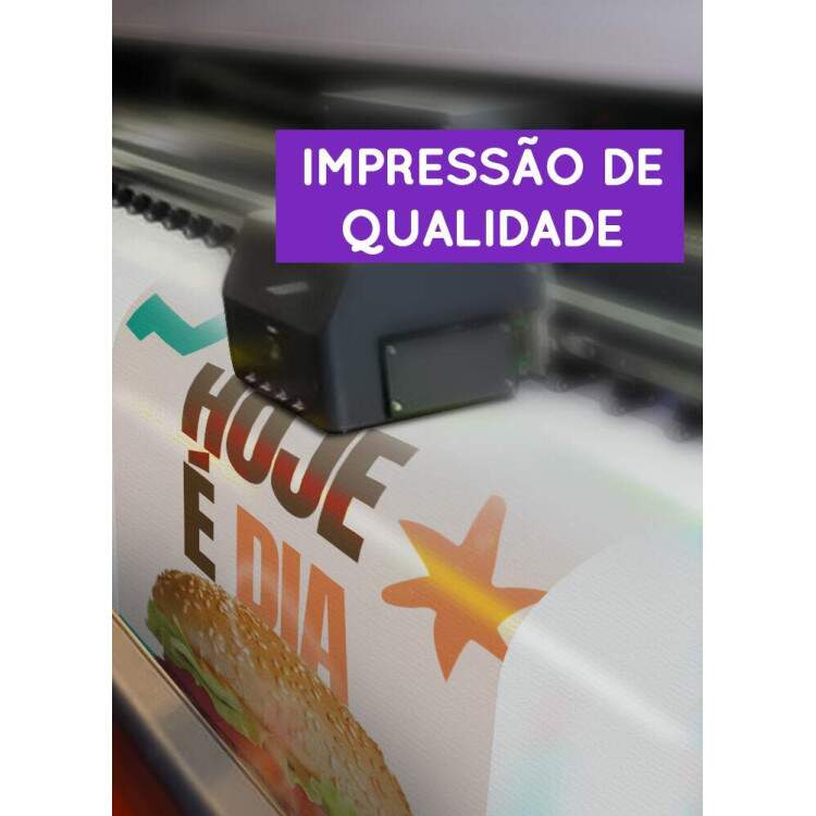 Banner Impresso em Lona Hamburguer Hoje  Dia