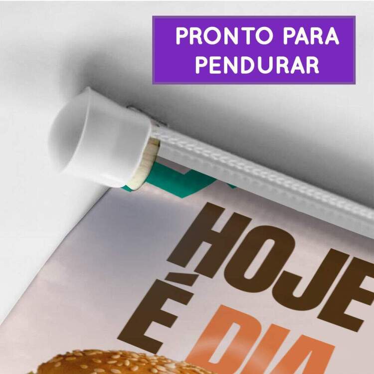 Banner Impresso em Lona Hamburguer Hoje  Dia