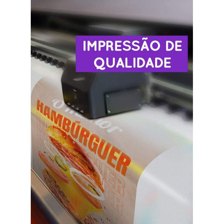 Banner Impresso em Lona O Melhor Hamburguer