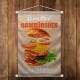 Banner Impresso em Lona O Melhor Hamburguer