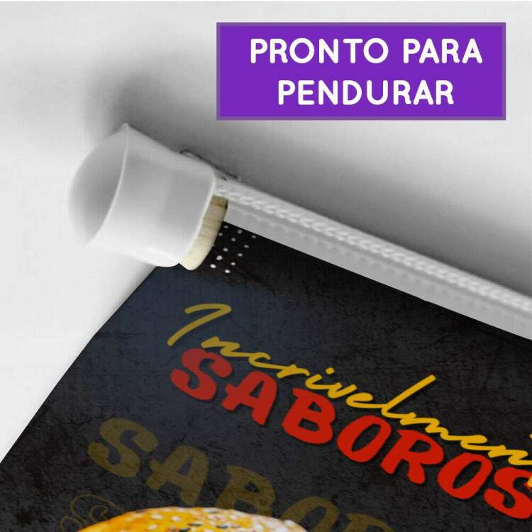 Banner Impresso em Lona Hamburguer Incrivelmente Saboroso