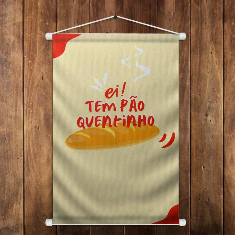 Banner Impresso em Lona Ei!Tem Po Quentinho