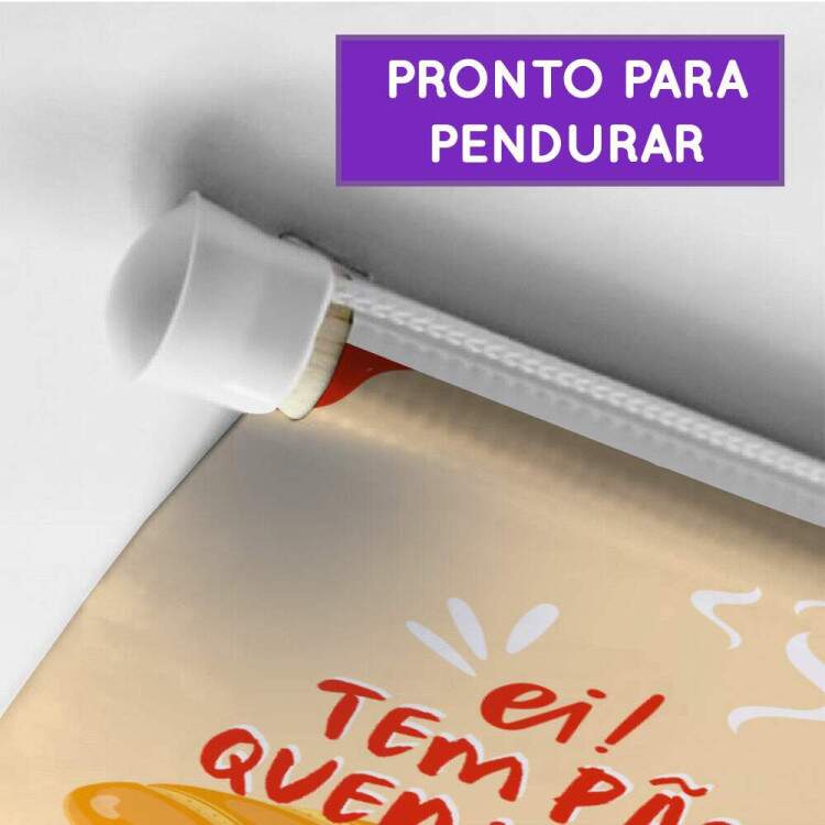 Banner Impresso em Lona Ei!Tem Po Quentinho