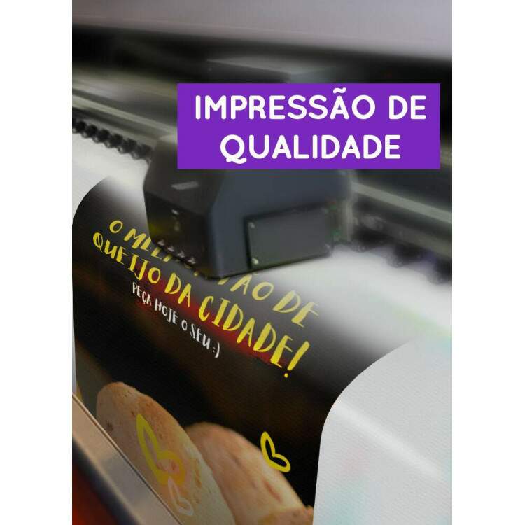 Banner Impresso em Lona O Melhor Po de Queijo
