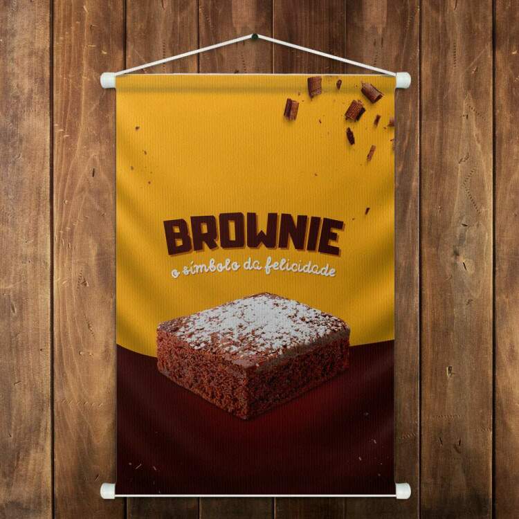 Banner Impresso em Lona Brownie O Smbolo da Felicidade