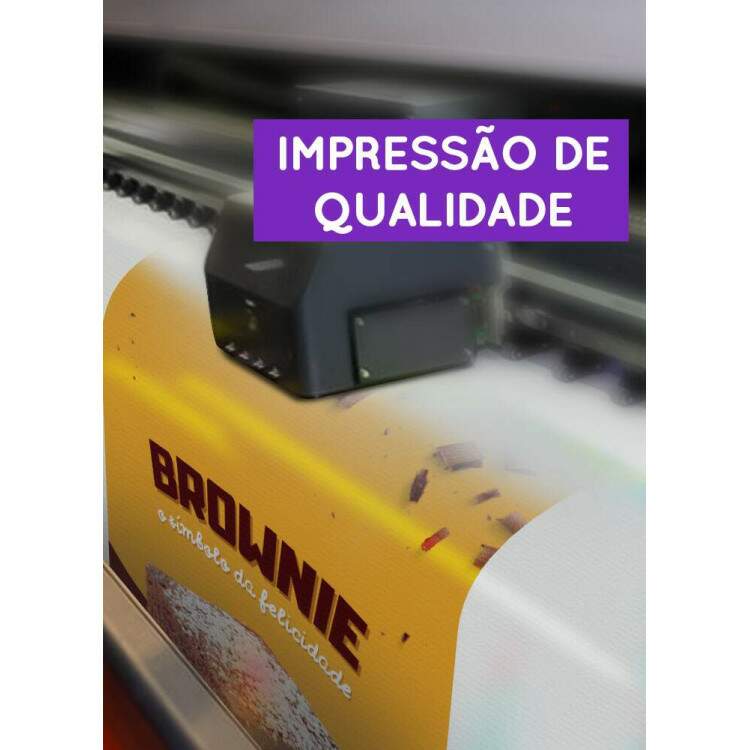 Banner Impresso em Lona Brownie O Smbolo da Felicidade