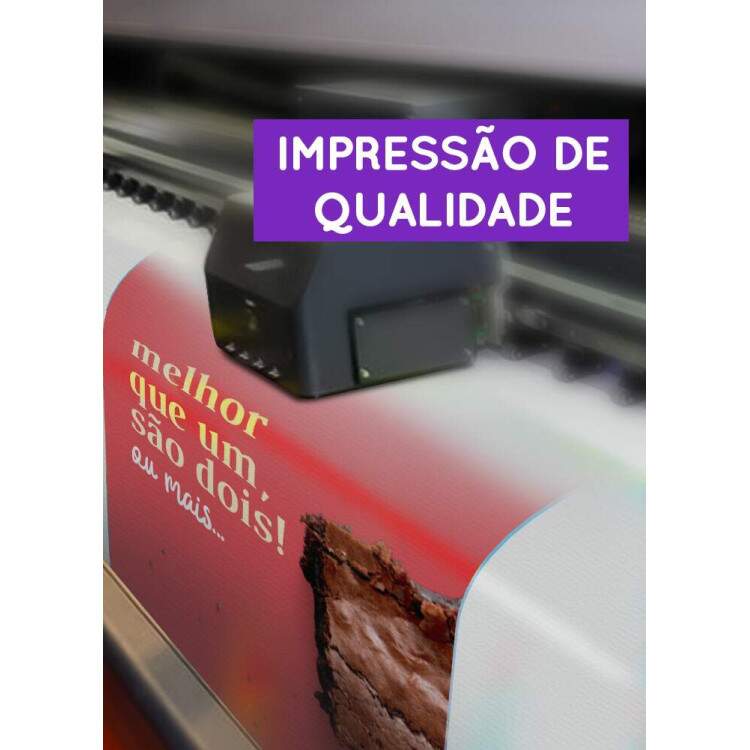 Banner Impresso em Lona Brownie Melhor que um, So Dois!
