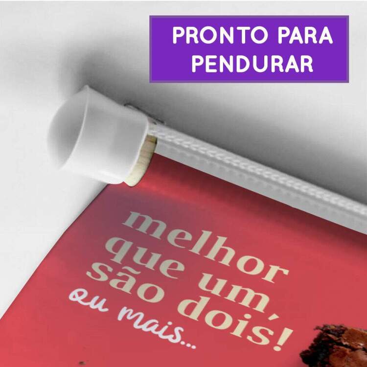Banner Impresso em Lona Brownie Melhor que um, So Dois!