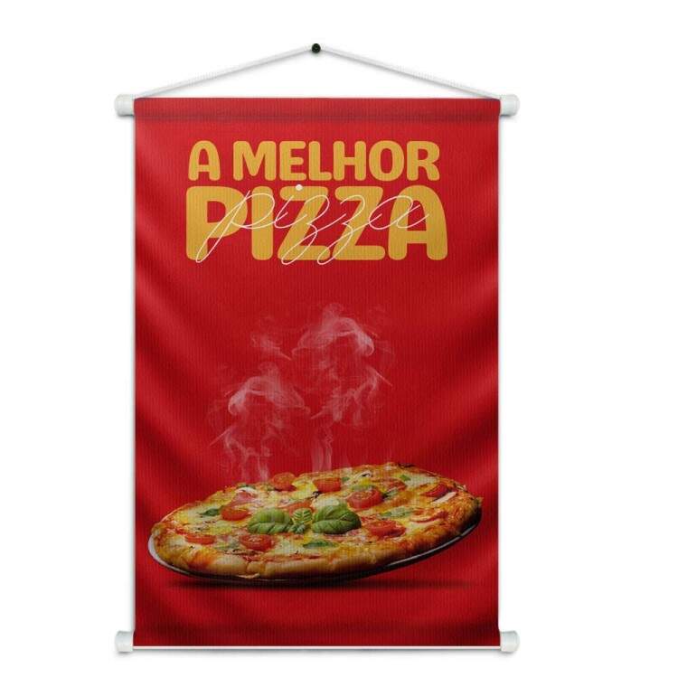 Banner Impresso para Pizzaria A Melhor Pizza