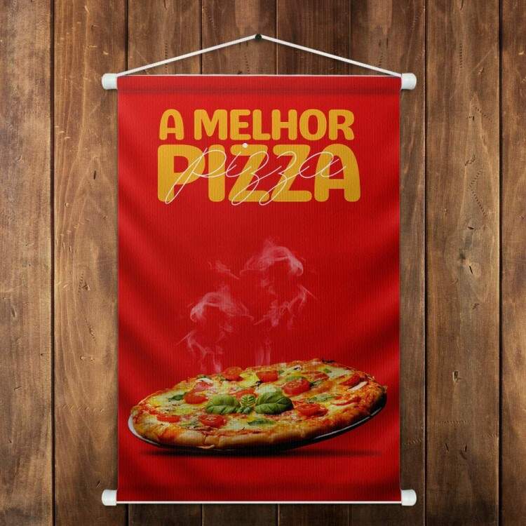 Banner Impresso para Pizzaria A Melhor Pizza