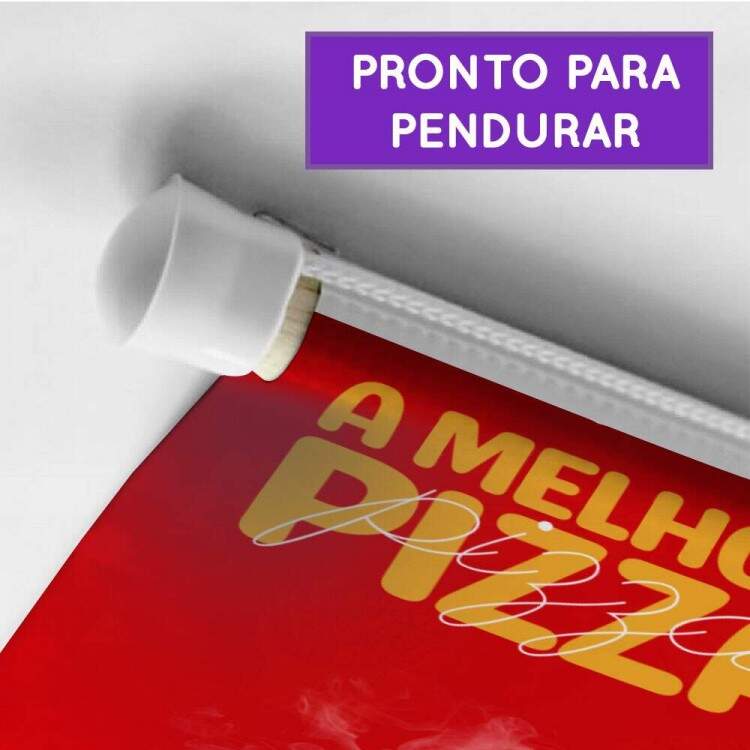 Banner Impresso para Pizzaria A Melhor Pizza