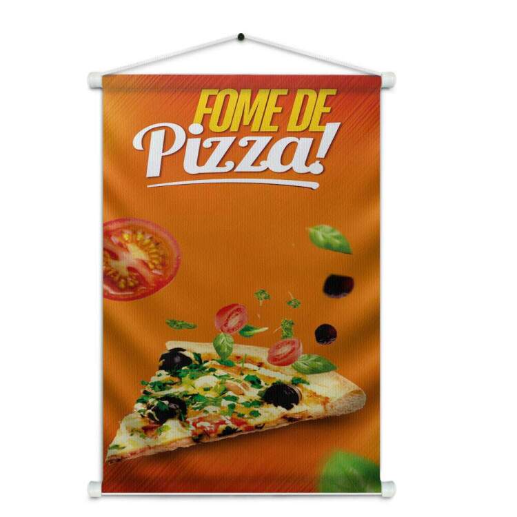 Banner Impresso para Pizzaria Fome de Pizza