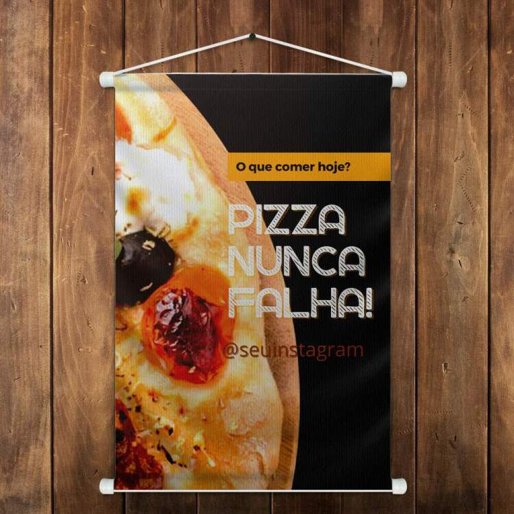 Banner Impresso para Pizzaria Pizza Nunca Falha