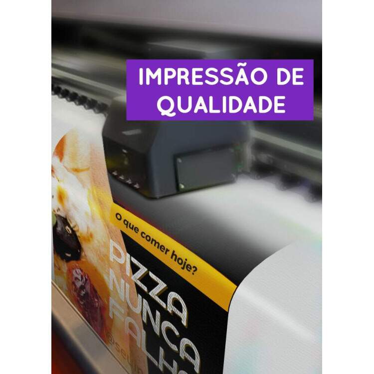 Banner Impresso para Pizzaria Pizza Nunca Falha