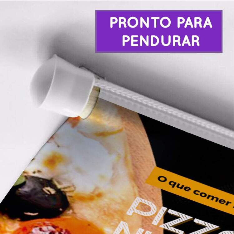 Banner Impresso para Pizzaria Pizza Nunca Falha