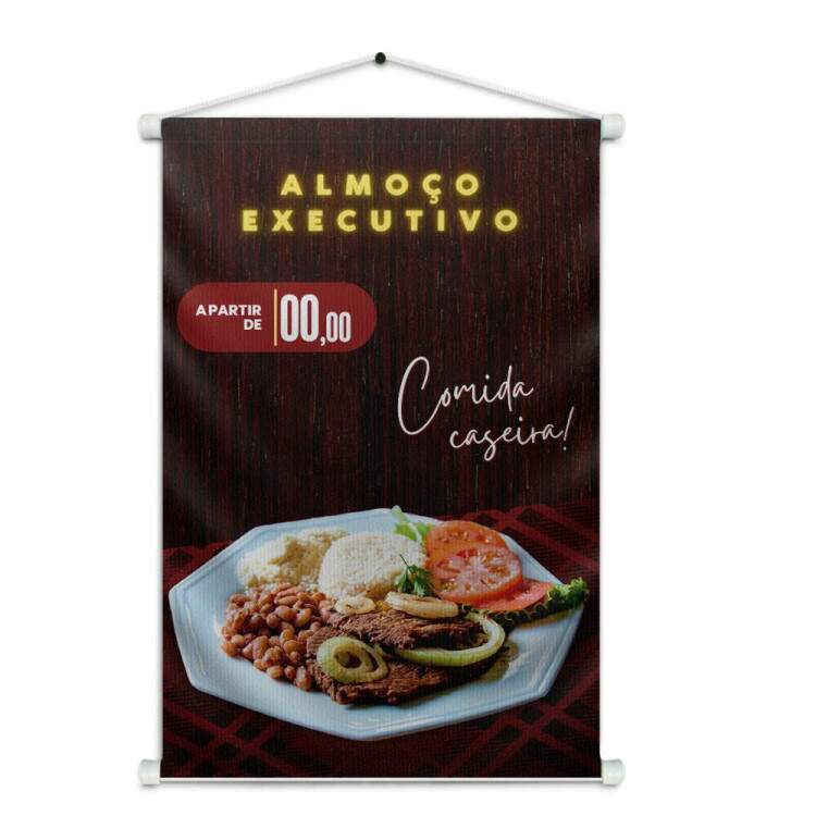 Banner Impresso para Restaurante Almoo Executivo