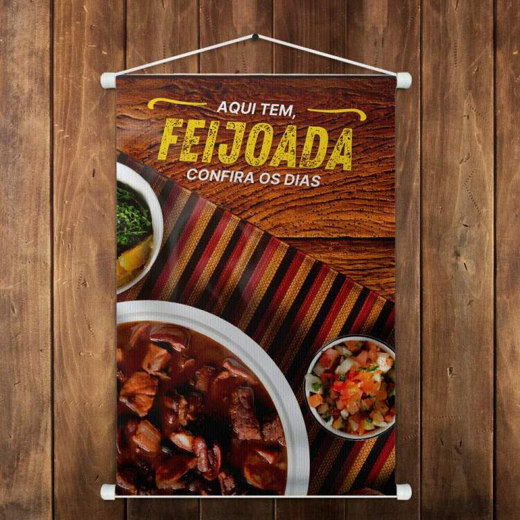 Banner Impresso para Restaurante Aqui Tem Feijoada