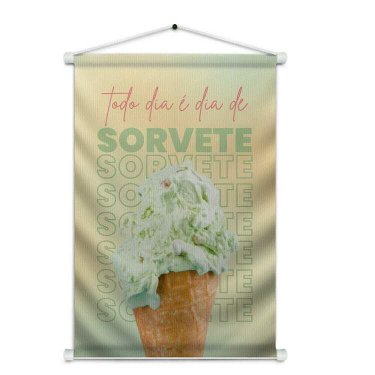 Banner Impresso para Sorveteria Todo Dia  Dia de Sorvete