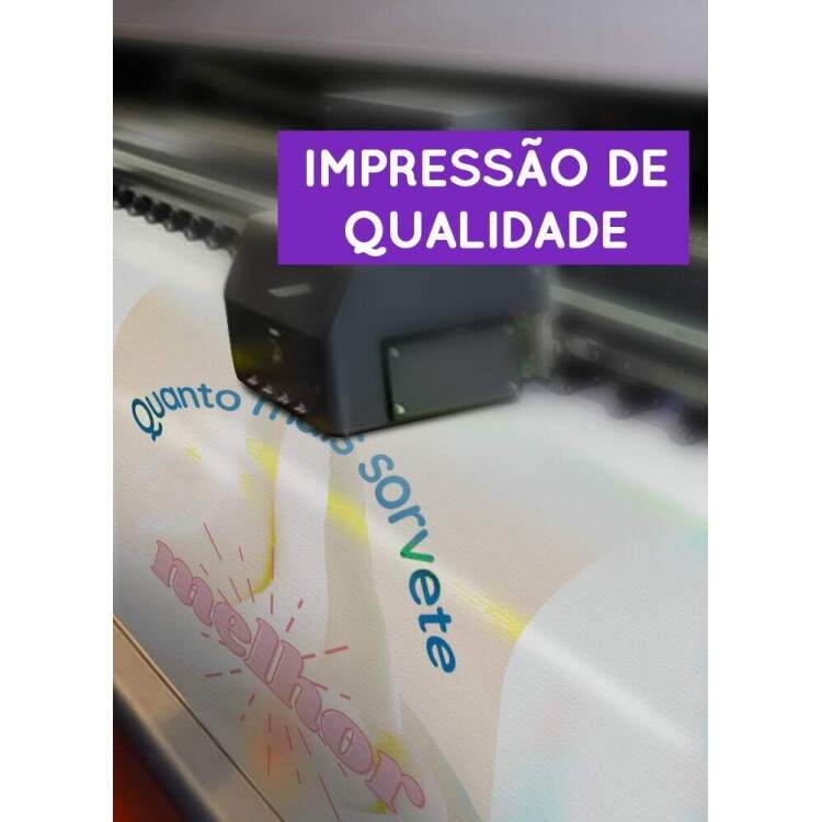 Banner Impresso para Sorveteria Quanto Mais Sorvete Melhor