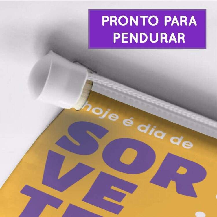 Banner Impresso para Sorveteria Hoje  Dia de Sorvete