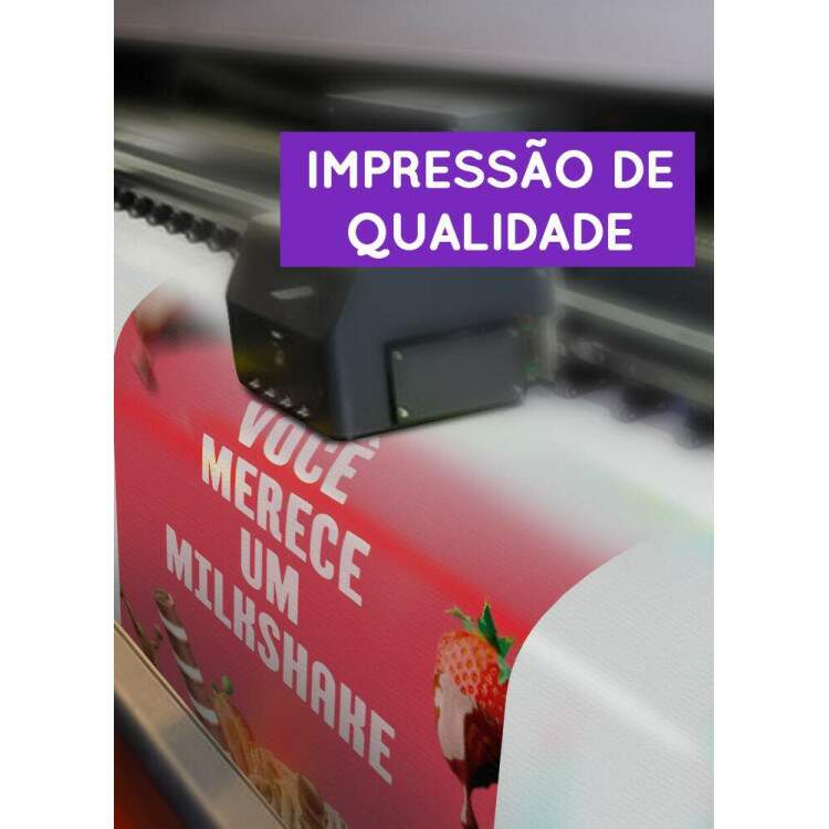 Banner Impresso para Sorveteria Voc Merece um Milkshake