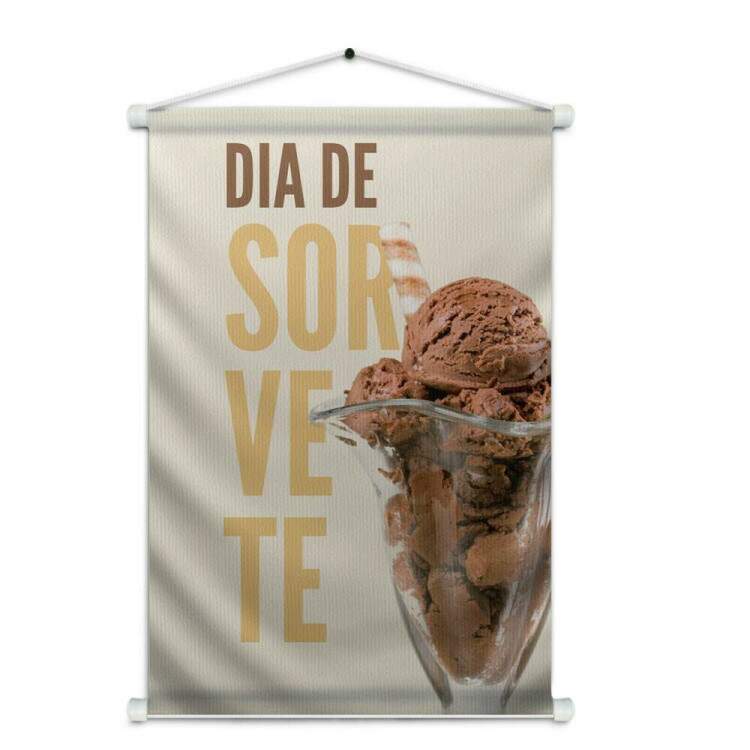 Banner Impresso para Sorveteria Dia de Sorvete