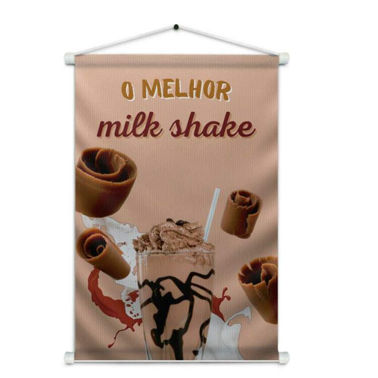 Banner Impresso para Sorveteria O Melhor Milkshake