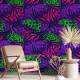 Papel de Parede Animal Print Tropical Cores Florescentes