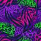 Papel de Parede Animal Print Tropical Cores Florescentes