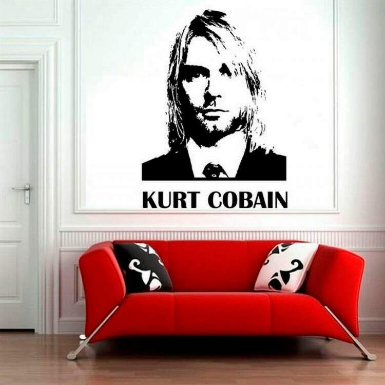 Adesivo de parede Nirvana Kurt Cobain