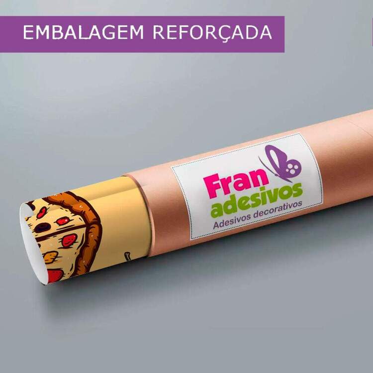 Papel de Parede Cozinha Fast Food Pizza Fundo Amarelo