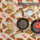 Papel de Parede Cozinha Fast Food Pizza na Caixa