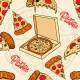 Papel de Parede Cozinha Fast Food Pizza na Caixa