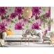 Papel de Parede Floral Flores Silvestres com Borboletas Verdes